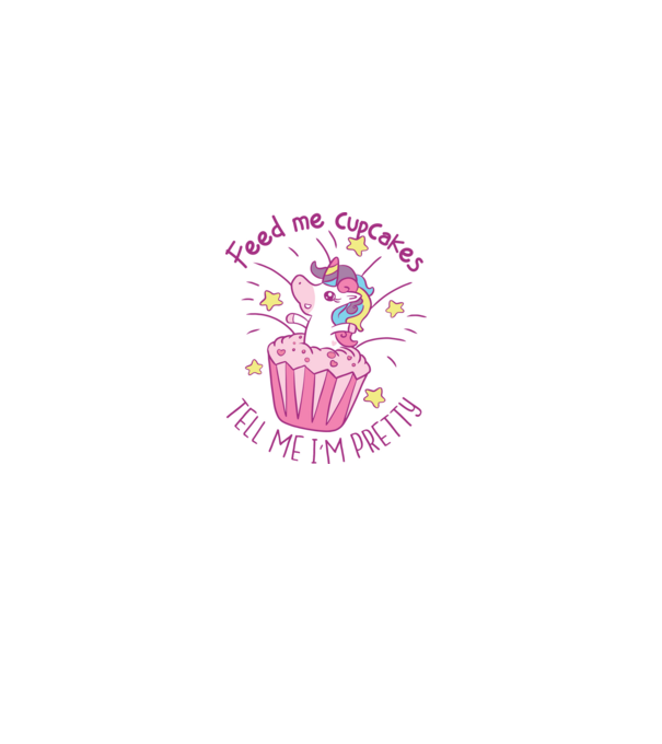 Unicorn Muffin model alb pe tricou