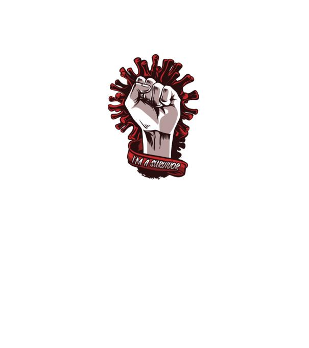 Supraviețuitor Coronavirus model alb pe tricou