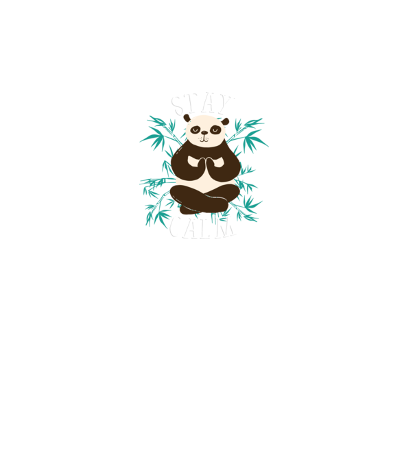Stay Calm Panda meditație model turcoaz pe tricou