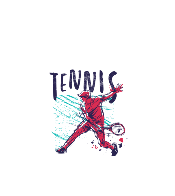 Tennis model alb pe tricou