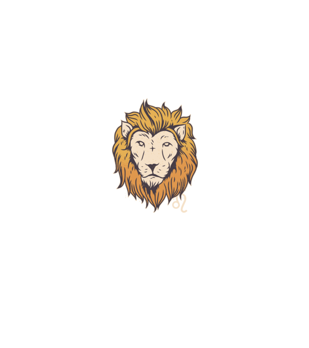 Lion head Horoscope model turcoaz pe tricou