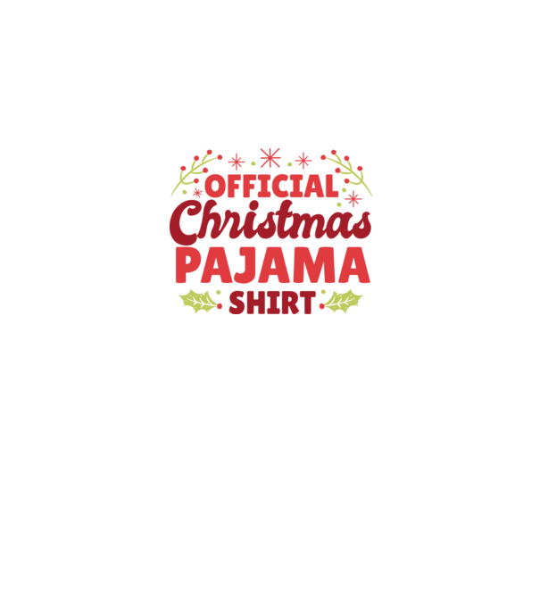 Pijama de Crăciun model alb pe tricou