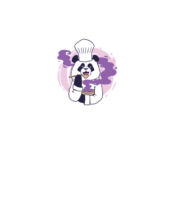 Panda Chef model gri pe tricou