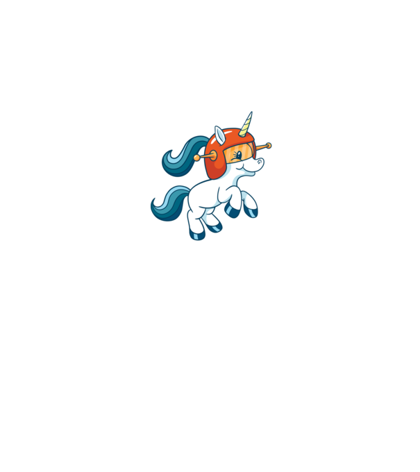 Unicorn Astronaut model negru pe tricou