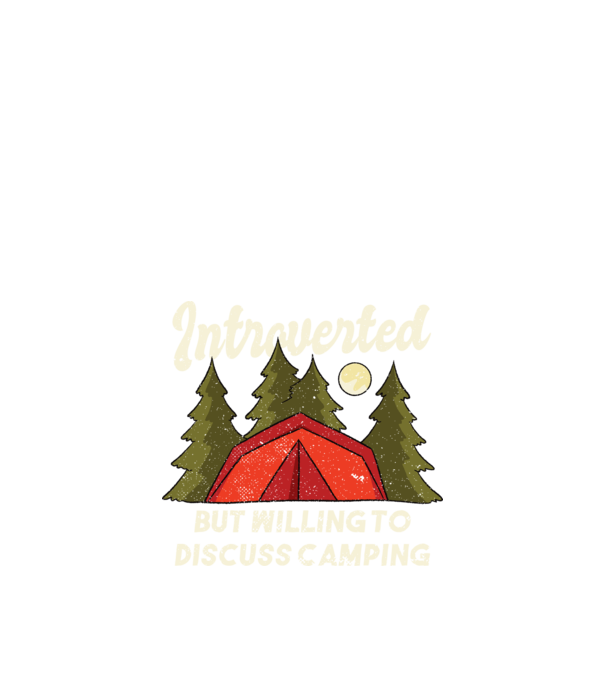Camping Introvertit model negru pe tricou
