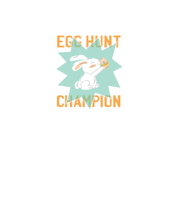Egg Hunt Champion Campion la vânătoare de ouă model alb pe tricou