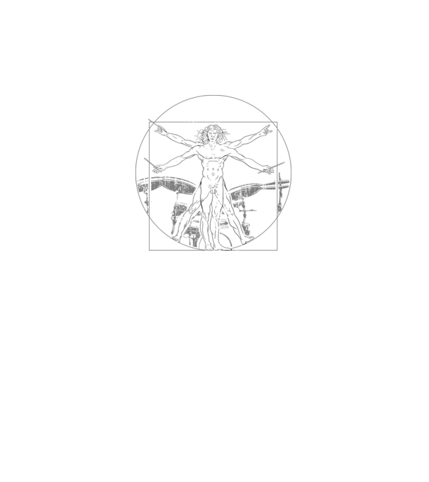 Da Vinci tobe model alb pe tricou