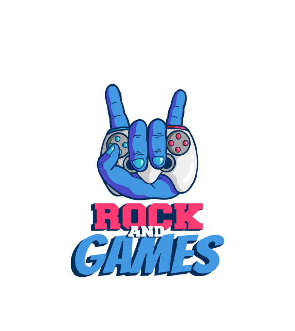 Rock And Games model alb pe tricou