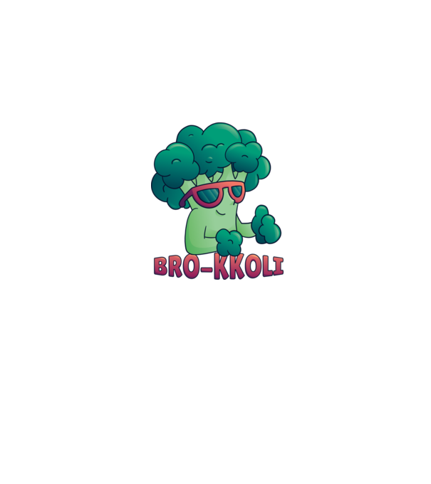 Broccoli model gri pe tricou