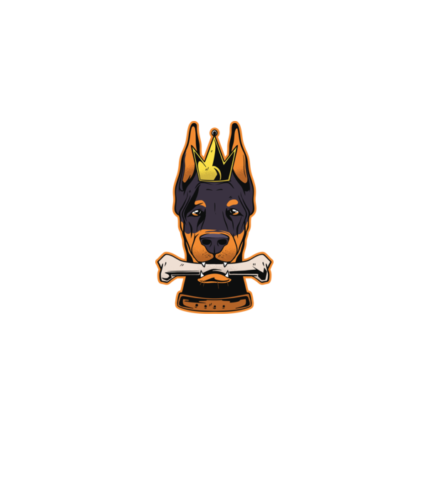 Rege Doberman model negru pe tricou