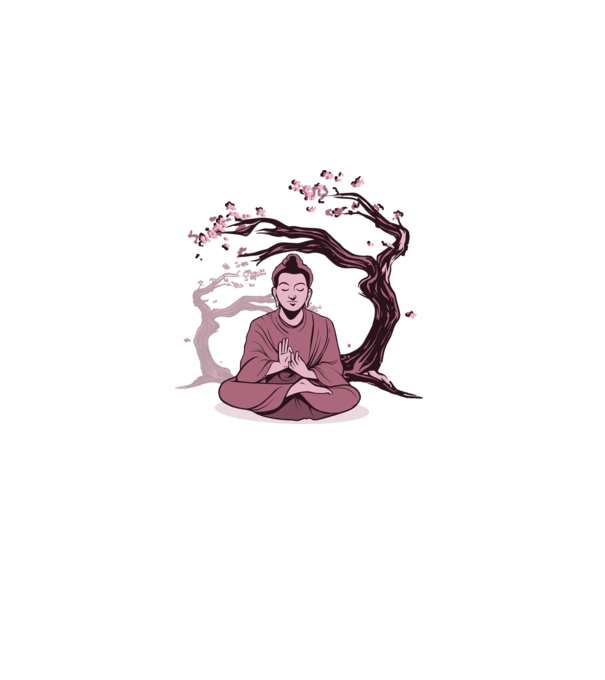 Buddha Meditație model alb pe tricou