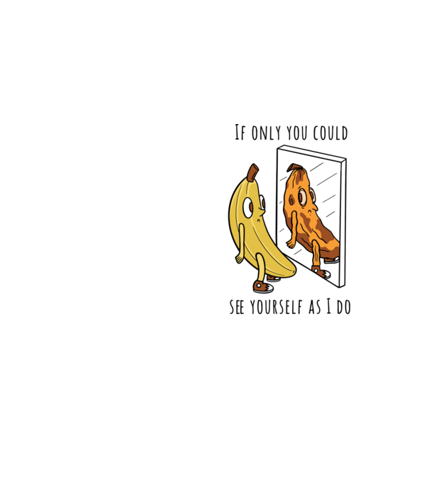 Oglindă Banană model galben neon pe tricou