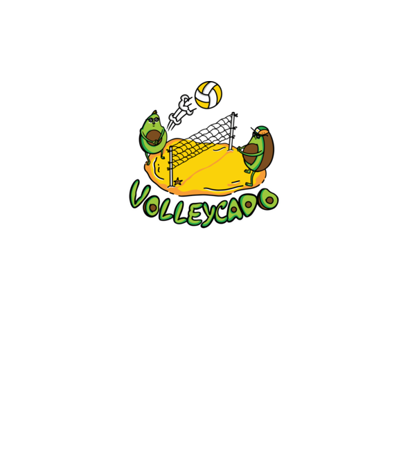 Avocado Volei model albastru deschis pe tricou
