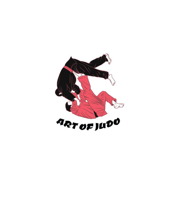 Art of Judo model alb pe tricou