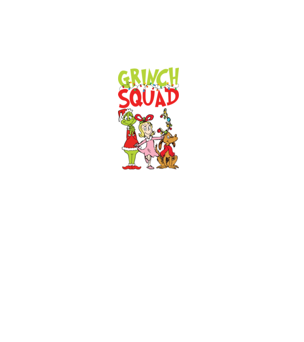 Grinch Squad model negru pe tricou