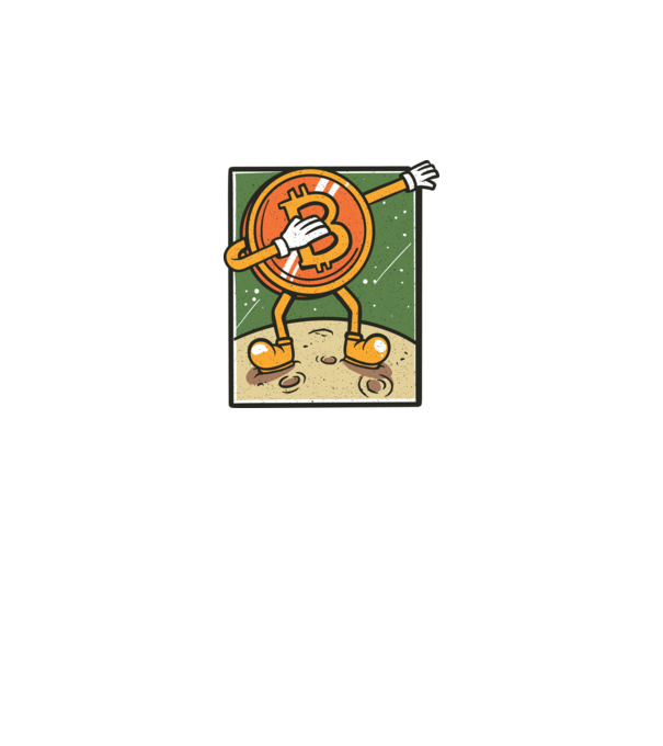 Bitcoin DAB model alb pe tricou