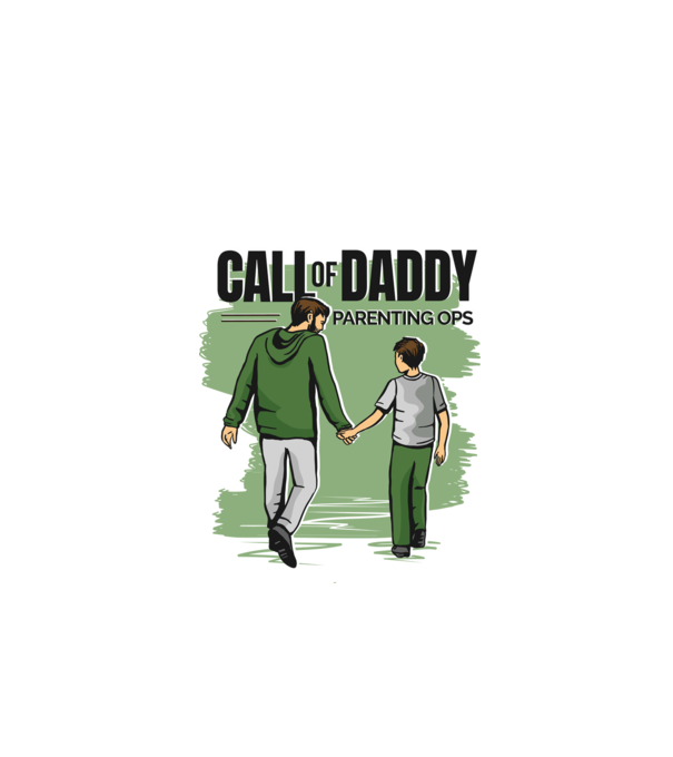 Call of Daddy - Pentru tata model verde de măr pe tricou