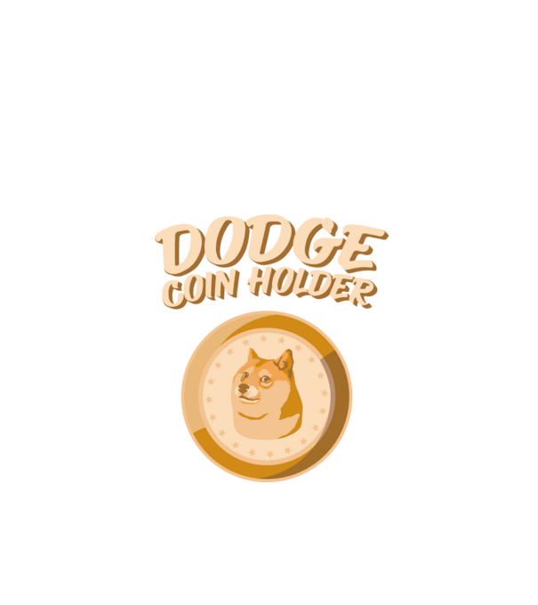 Doge Coin Holder model negru pe tricou