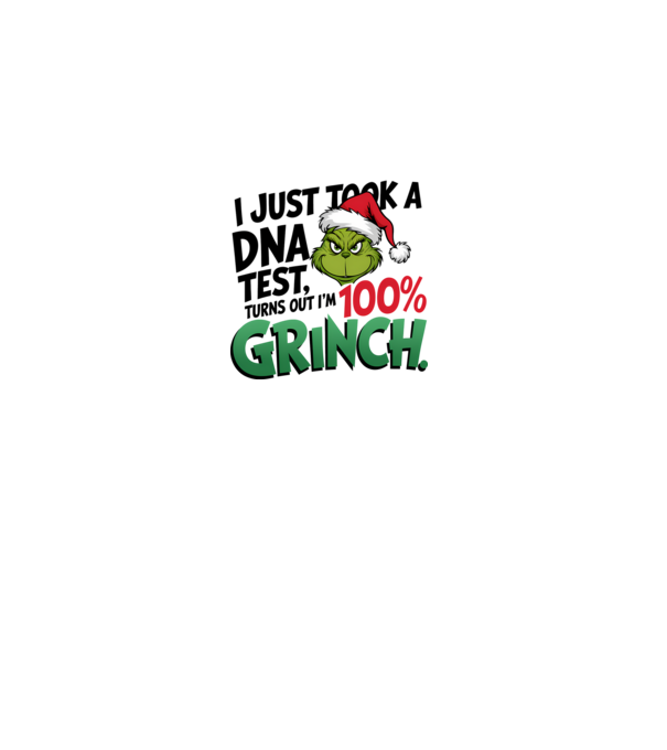 Grinch DNA test model alb pe tricou