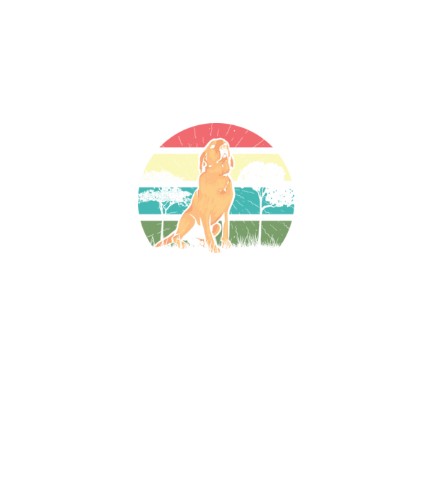 Golden Retriever retro model negru pe tricou