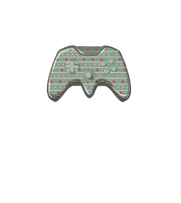Controler Gamer Crăciun model alb pe tricou