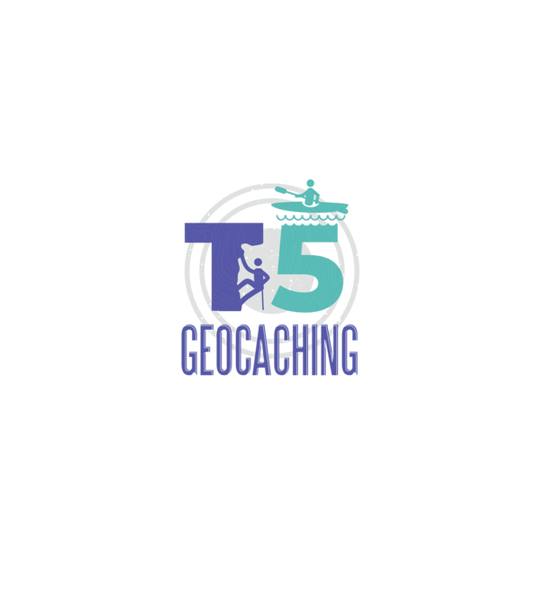 T5 Geocaching model negru pe tricou