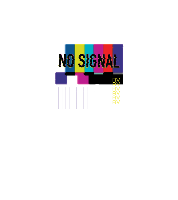 No Signal TV Eroare de transmisie model negru pe tricou