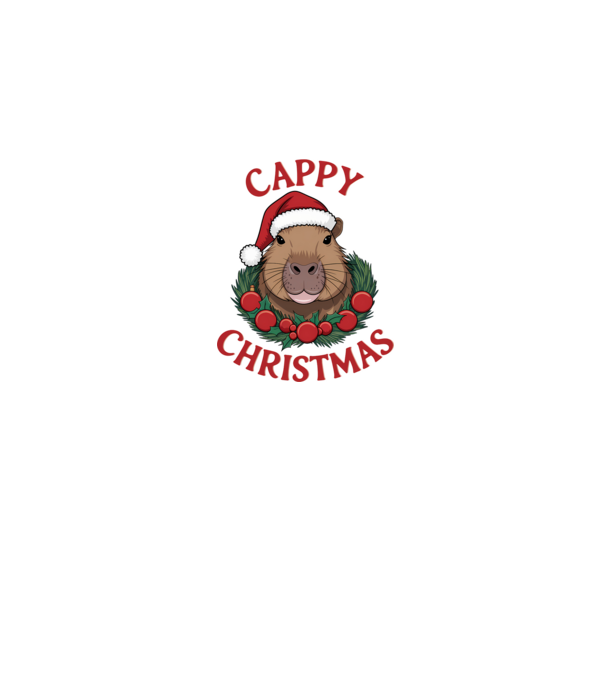 Cappy Christmas 2 model alb pe tricou