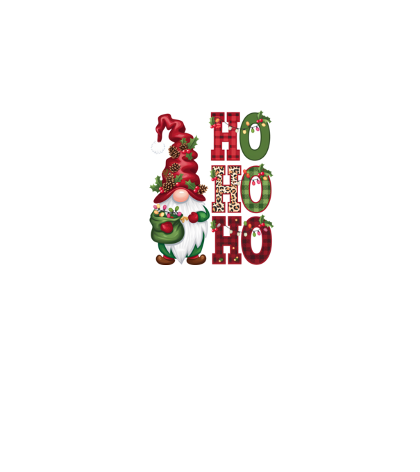 HOHOHO Gnome model negru pe tricou