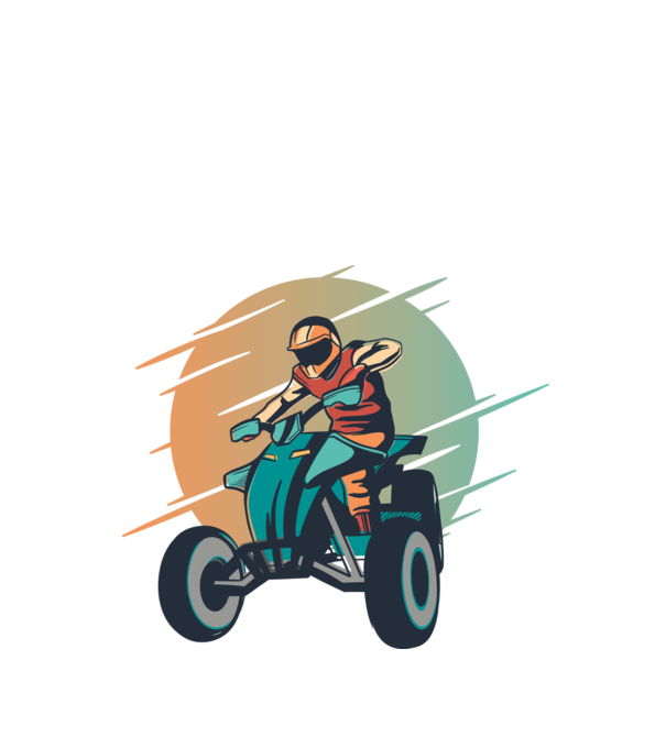 Concurent ATV model negru pe tricou
