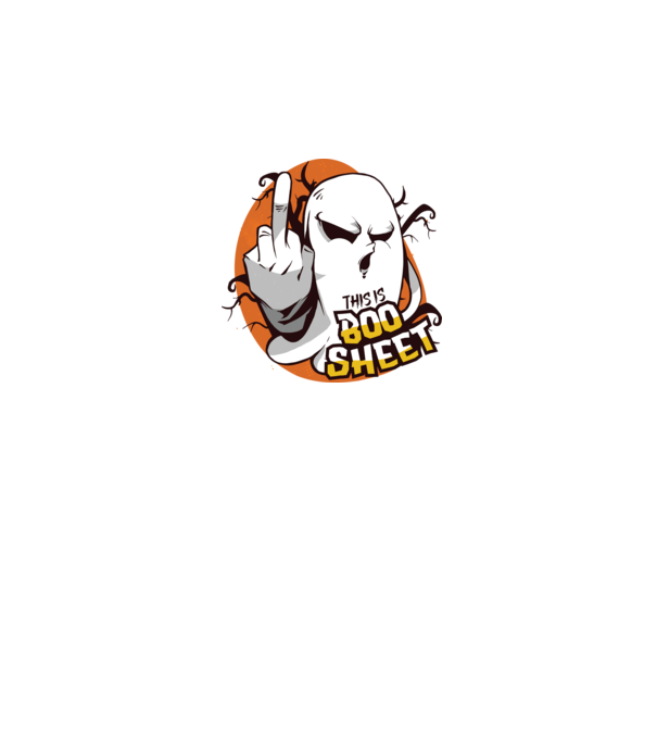 This is Boo Sheet Halloween model negru pe tricou