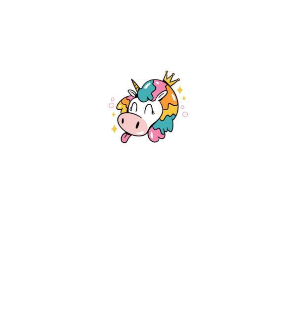 Birthday Princess Unicorn model negru pe tricou