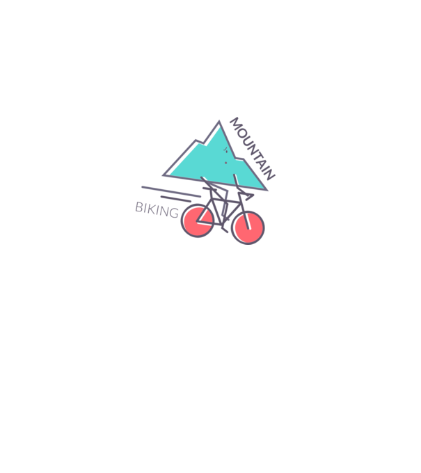 Mountain Biking model alb pe tricou