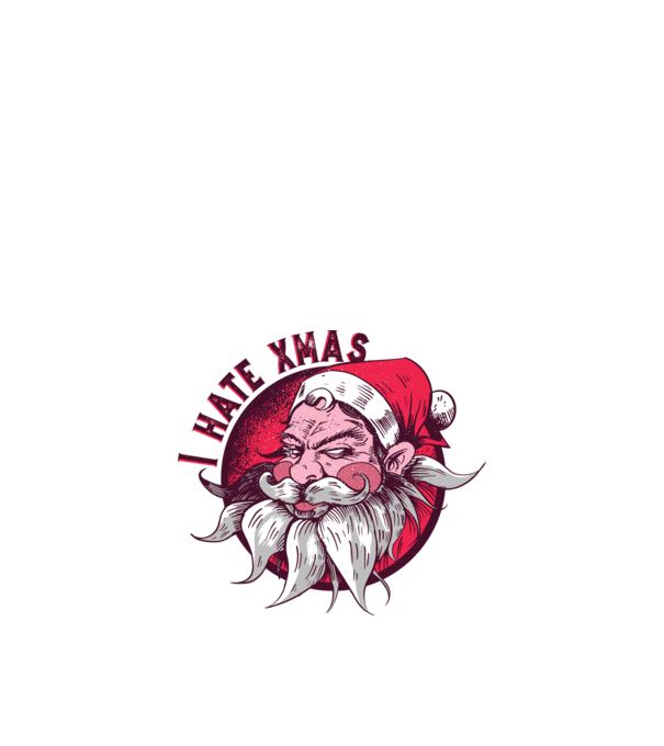 I Hate Xmas model alb pe tricou