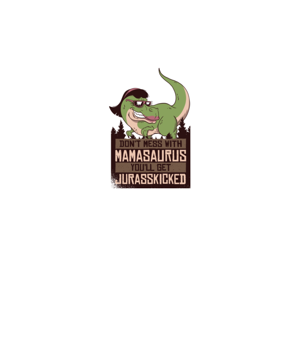 Mamasaurus tricou cu dinozaur model alb pe tricou