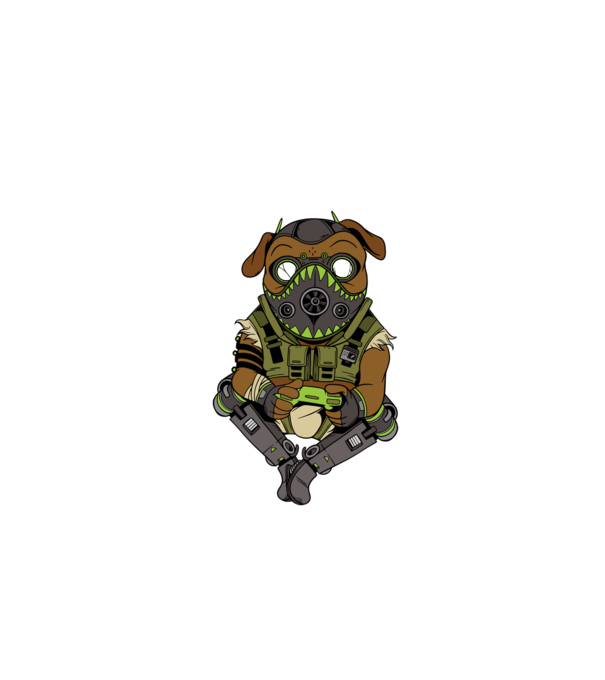 Mops Gamer model gri pe tricou