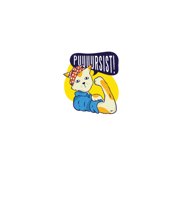 Pisică Pursist model gri pe tricou