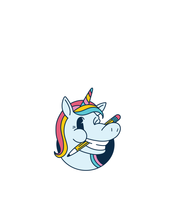 Elev Unicorn drăguț model nisipiu pe tricou