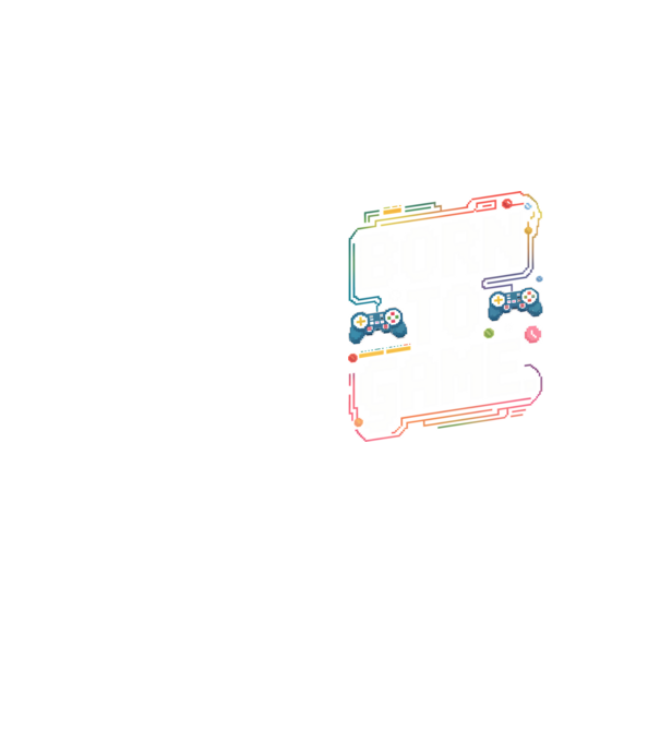 Born to Game Pixel Negru model galben neon pe tricou