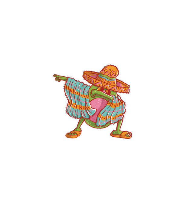 Avocado mexican DAB model negru pe tricou