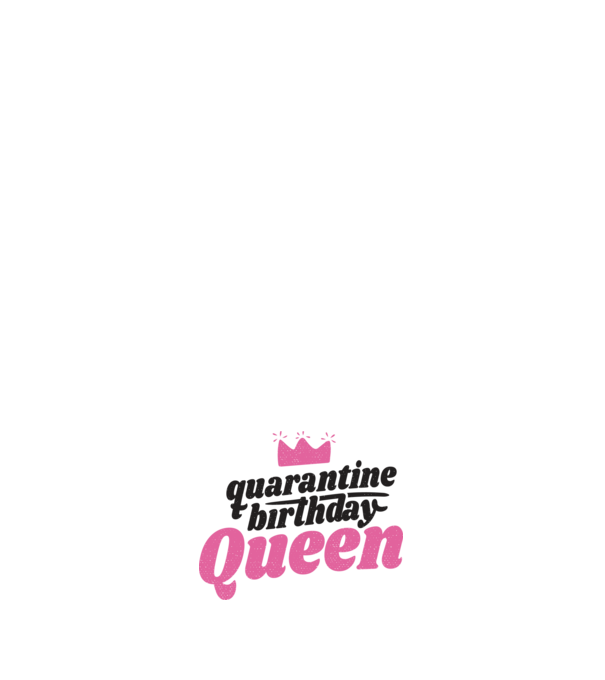 quarantine Queen model negru pe tricou