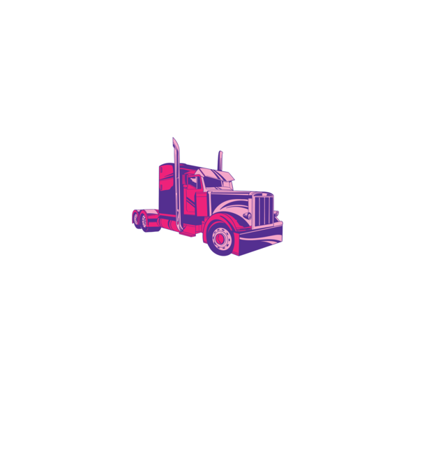 Camion roz model negru pe tricou