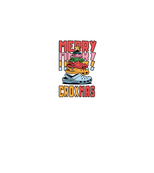 Merry Croxmas model negru pe tricou