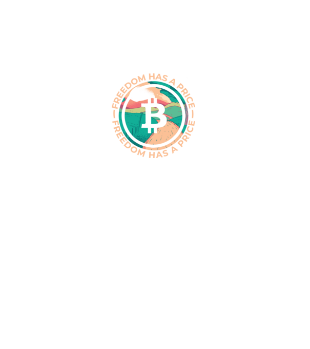 Libertatea are preț Bitcoin model negru pe tricou