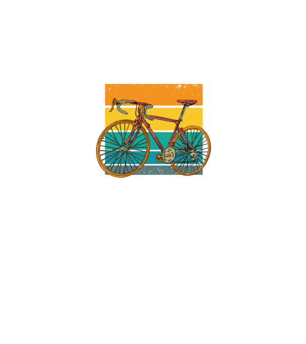 Bicicletă Retro model negru pe tricou