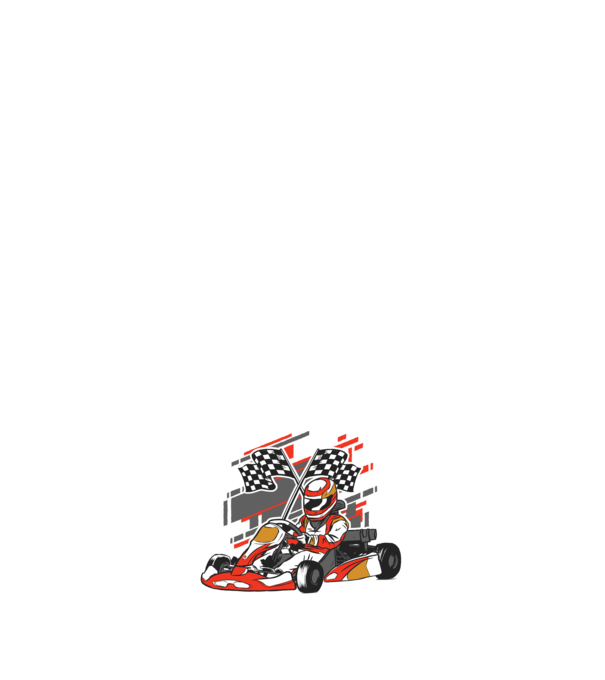 Gokart model negru pe tricou
