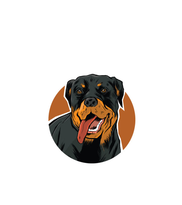 Tricou cu Câine Rottweiler model negru pe tricou