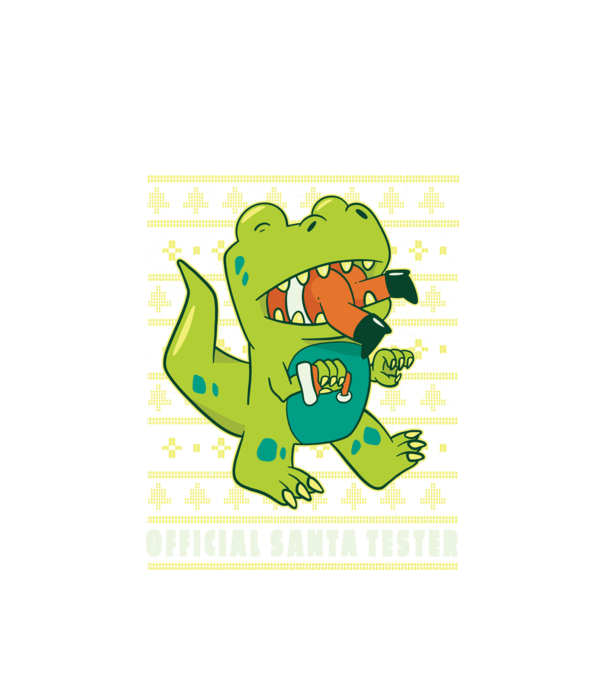 Tester oficial Moș Crăciun model alb pe tricou
