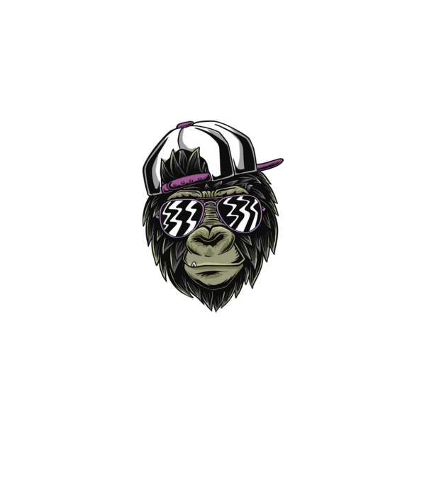 Cool Monkey model kaki pe tricou