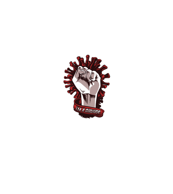 Supraviețuitor Coronavirus model alb pe tricou